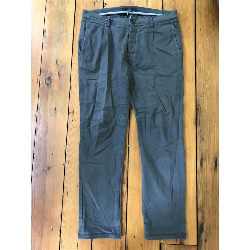 Grey Daniele Alessandrini Gray Flat Front Cotton Casual Work Pants 34x29 Size 31
